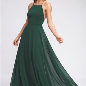 MYTHICAL KIND OF LOVE DARK GREEN MAXI DRESS